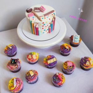 کیک دخترانه جشن الفبا